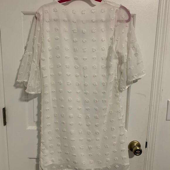 Blooming Jelly White Floral Boho Dress with Ruffle Sleeves Size Small NWT - Picture 4 of 4